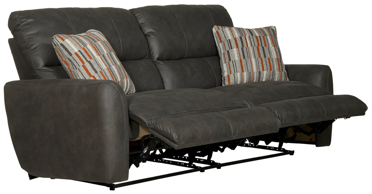 Dorian Reclining Sofa | 4 Pieces | Faux Leather & Fabric | Living Room