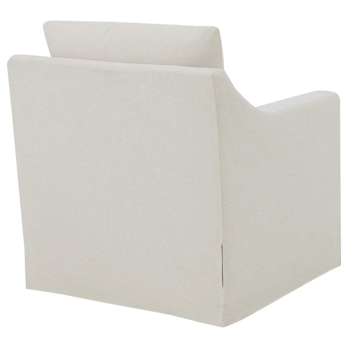Winter Upholstered Sloped Arm Accent Swivel Chair | 29 x 33.75 x 34 in | Fabric | Beige