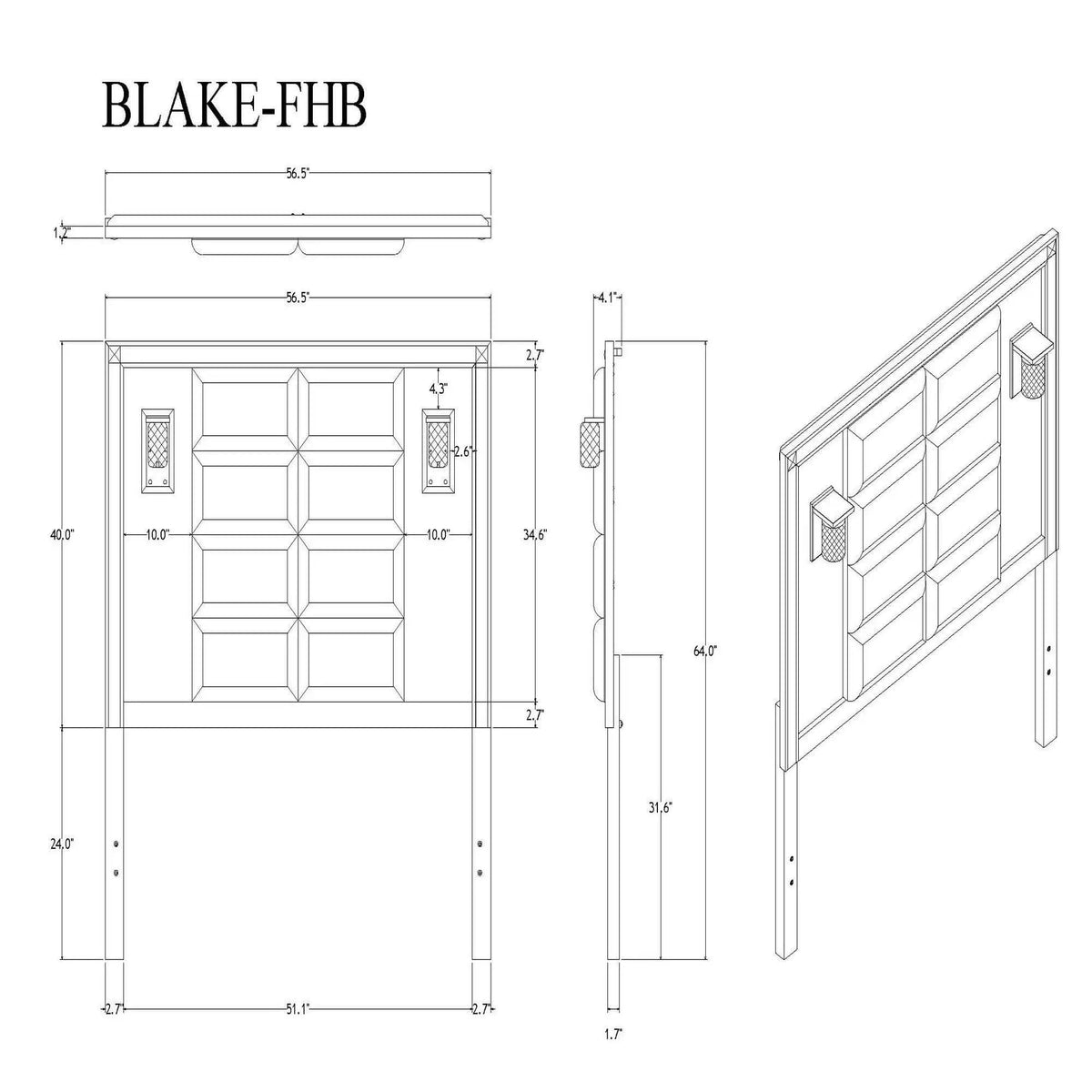 Lively Bedroom Set With Glitter Detail And Padded Headboard | 3 Pieces | Wood | Bedroom