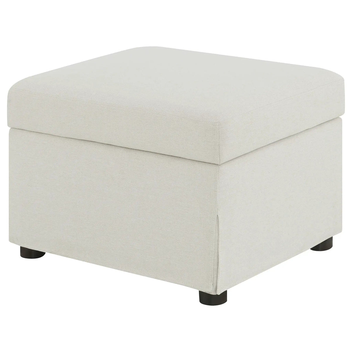 Winter Upholstered Hydraulic Lift Top Storage Ottoman | 24 x 19.5 x 17 in | Fabric | Beige
