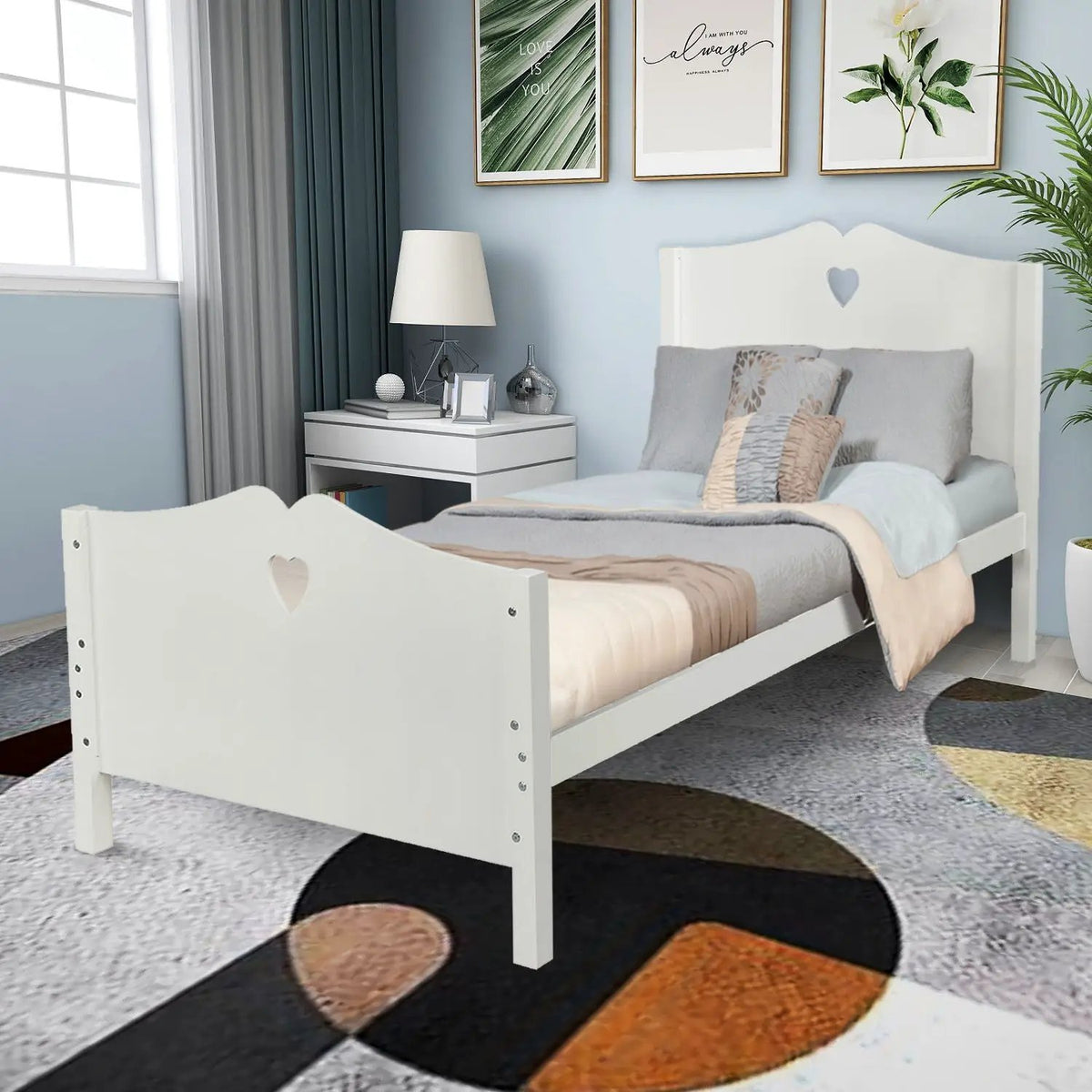 Platform Bed | Sturdy Slat Support | Solid Wood Frame | Multiple Sizes