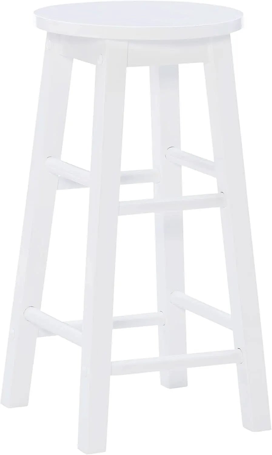 Zeke White 24 Inch Counter Stool Modern Kitchen Seating from PriceLows™