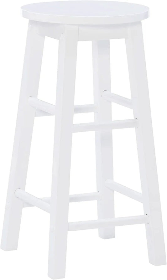 Zeke White 24 Inch Counter Stool Modern Kitchen Seating from PriceLows™