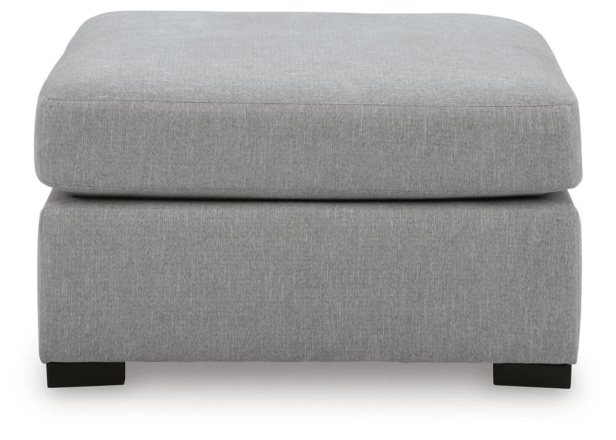 Lakepoint Oversized Accent Ottoman | 36 x 36 x 21 in | Fabric & Wood | Nickel