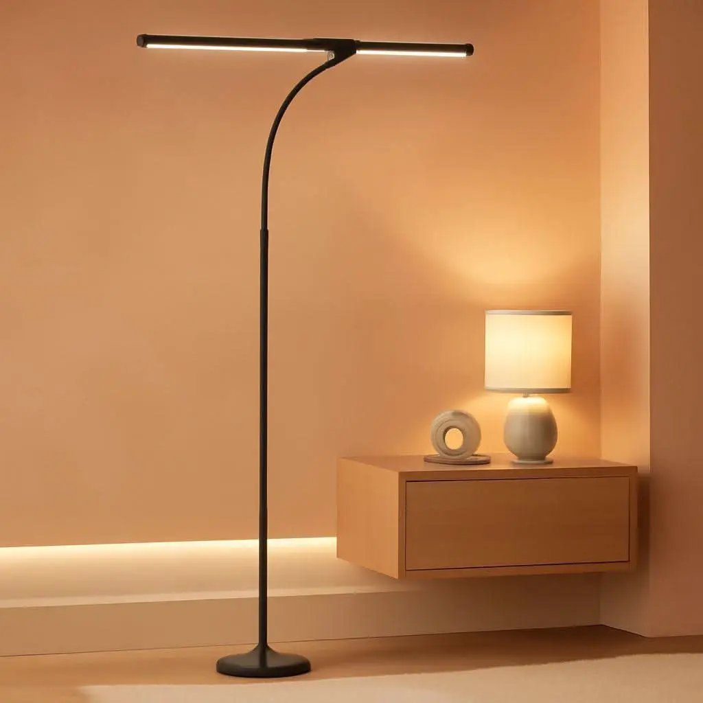 Led Desk Lamp Black Adjustable Gooseneck Dual Head Clip Lamp from PriceLows™