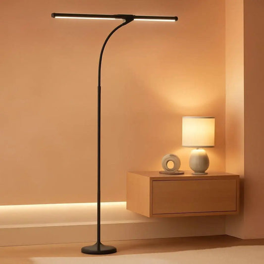 Led Desk Lamp Black Adjustable Gooseneck Dual Head Clip Lamp from PriceLows™
