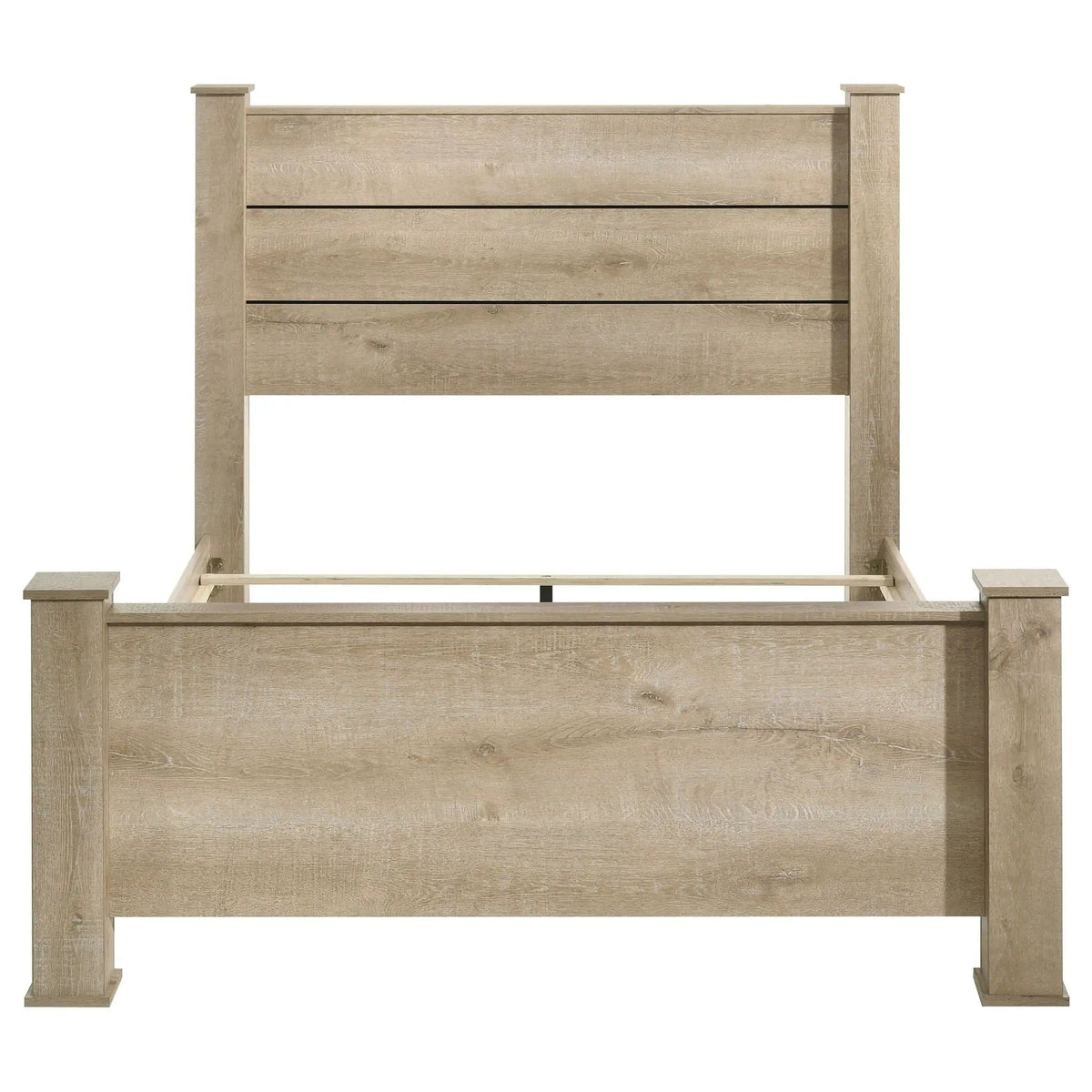 Oakglen 55-inch Queen Panel Bed Weathered | 64.5 x 92 x 55.25 in | Engineered Wood & Veneer | Oak