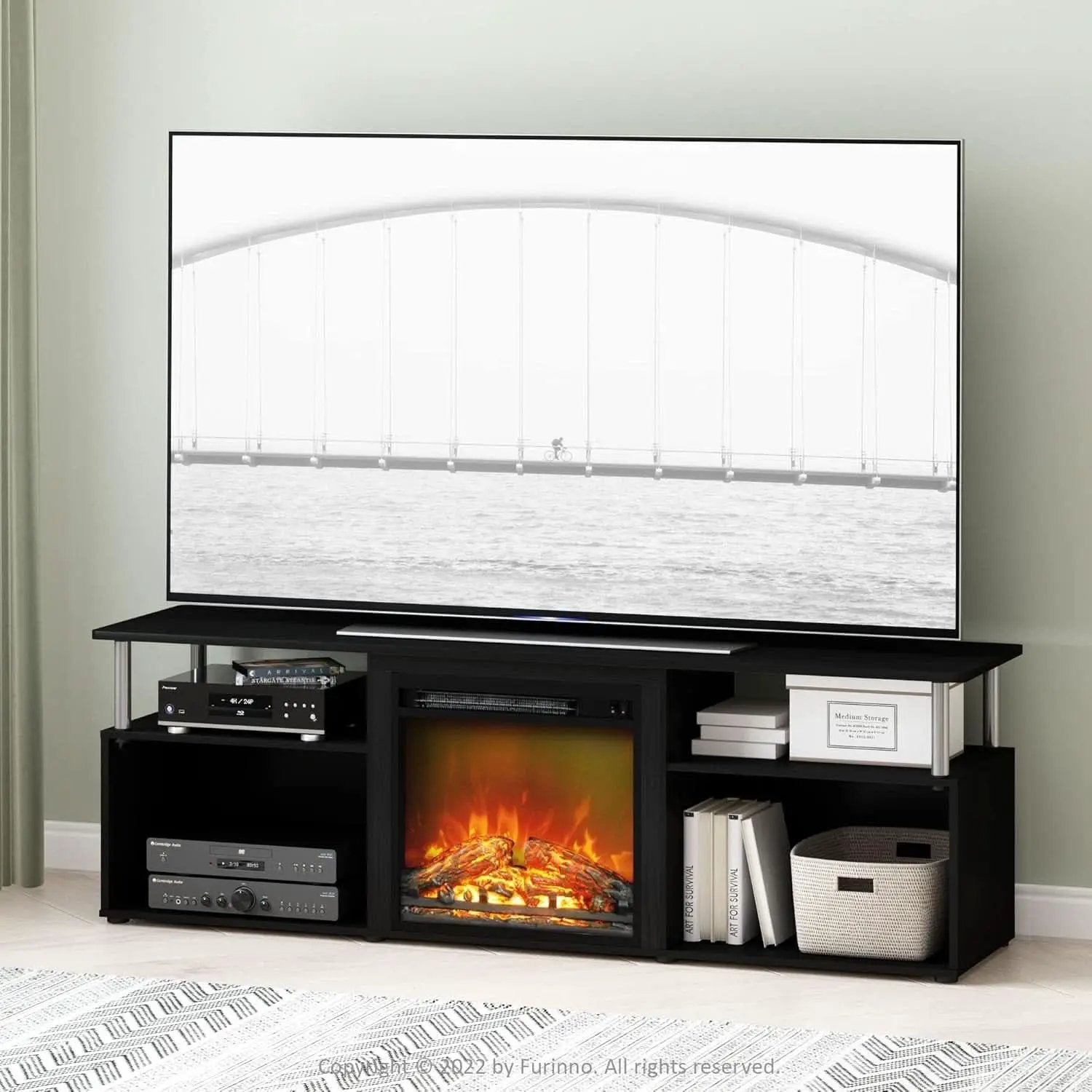 Entertainment Center With Electric Fireplace For 70 Inch TV from PriceLows™