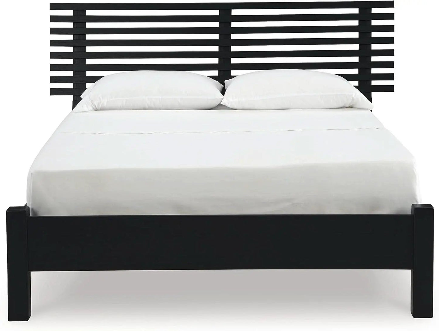 Modern Black Queen Slat Headboard Stylish Bedroom Design from PriceLows™