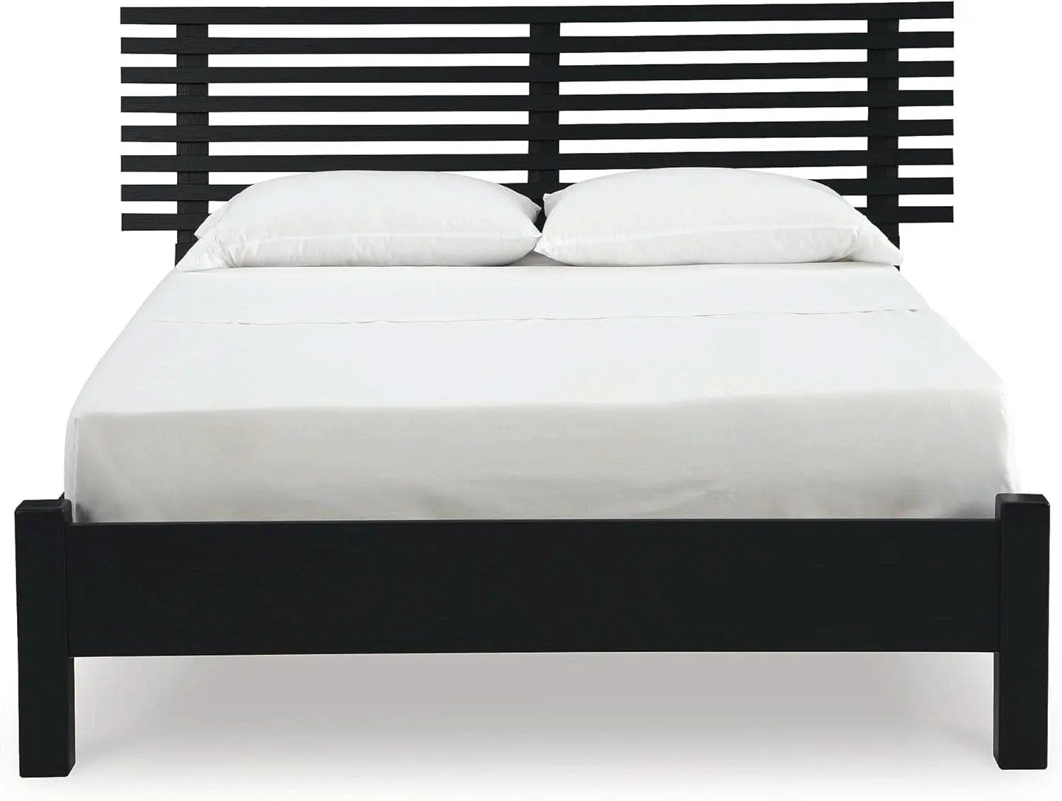 Modern Black Queen Slat Headboard Stylish Bedroom Design from PriceLows™