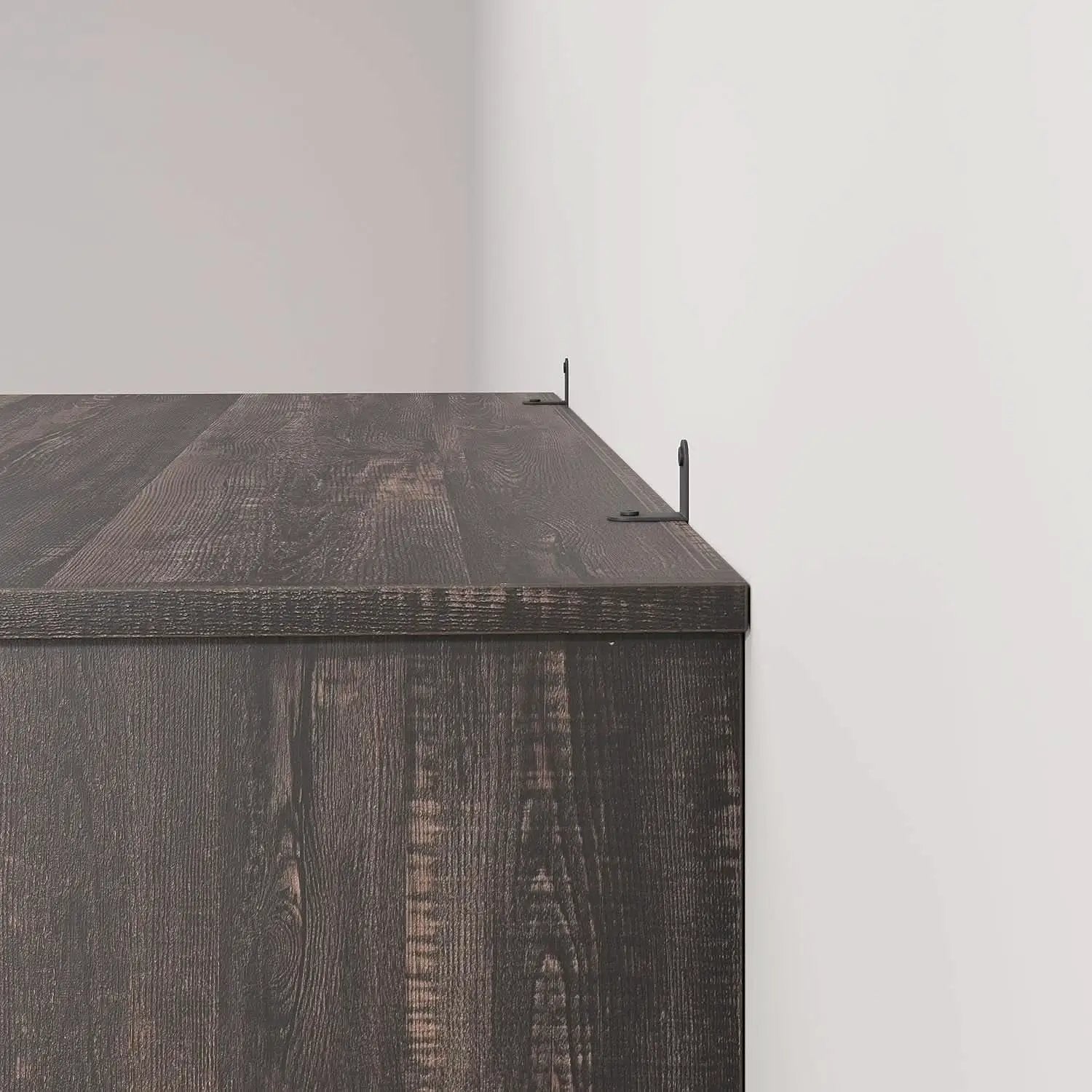 Farmhouse Cherry Bookcase 71 Inch Tall Sturdy Open Shelving from PriceLows™