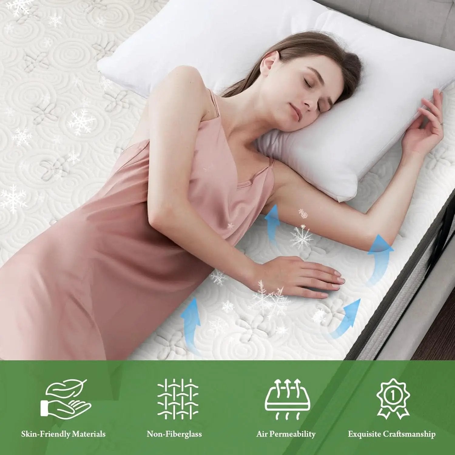 King Size Contemporary Memory Foam Hybrid Mattress from PriceLows™