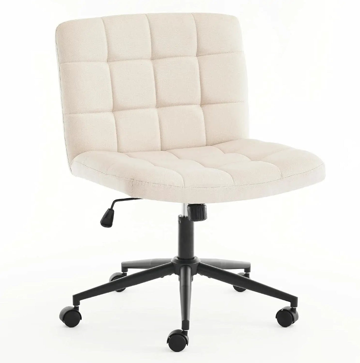 Height Adjustable Swivel Office Chair With Wheels Beige from PriceLows™