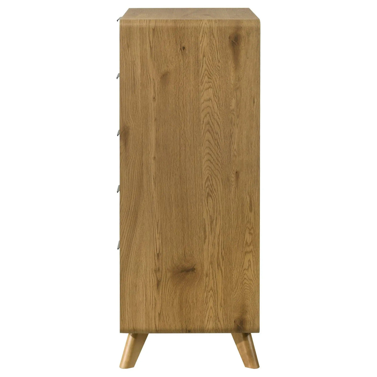 Bennett 5-drawer Bedroom Chest of Drawers | 33.25 x 18.5 x 45.75 in | Rubberwood & Engineered Wood | Light Oak