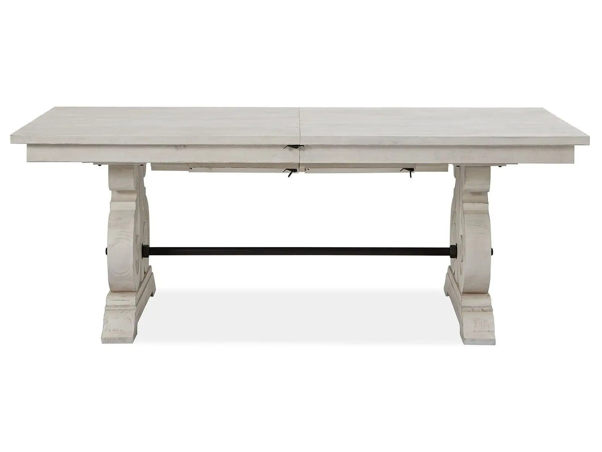 Bronwyn Rectangular Dining Table Dining Tables with Extension | Dining Tables with Extension | Brass | Alabaster