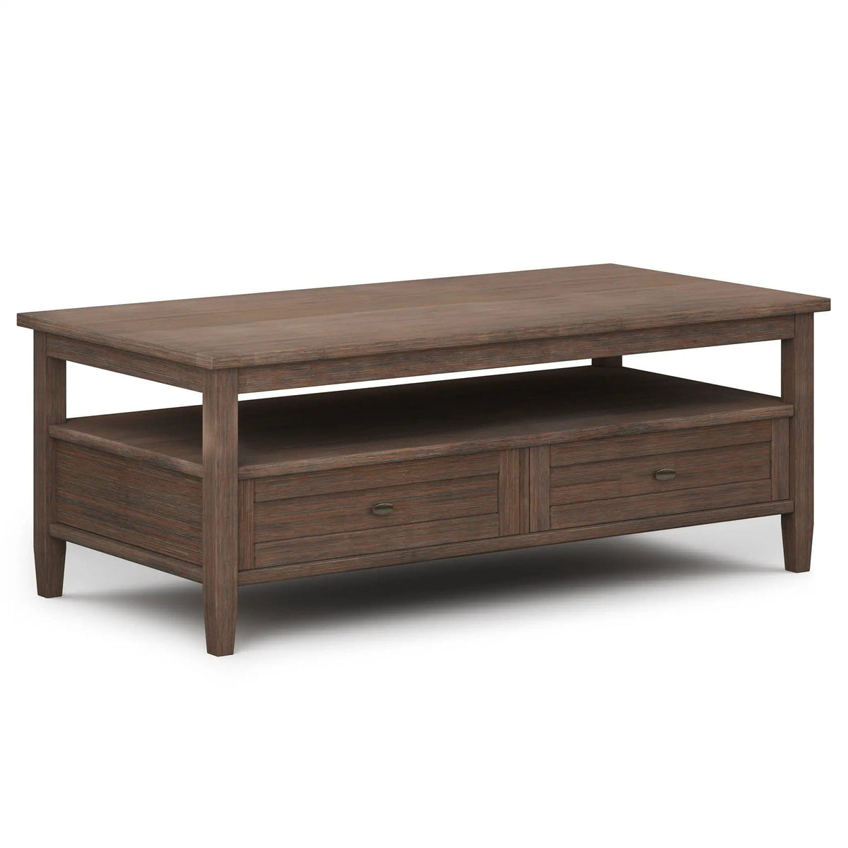 Warm Shaker Coffee Table | 2 Pieces | Solid Wood & Metal | Living Room