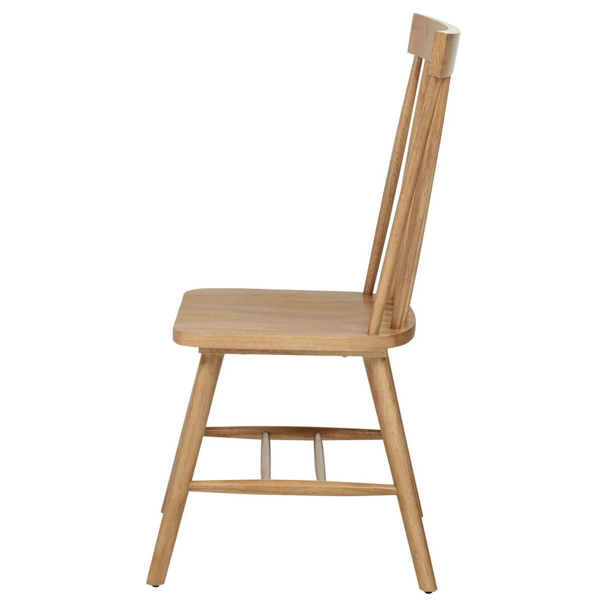 Andrews Windsor Spindle Back Dining Side Chair Light Ash (Set of 2) | 19 x 21.25 x 39.25 in | Rubberwood & Veneer | Dining Room