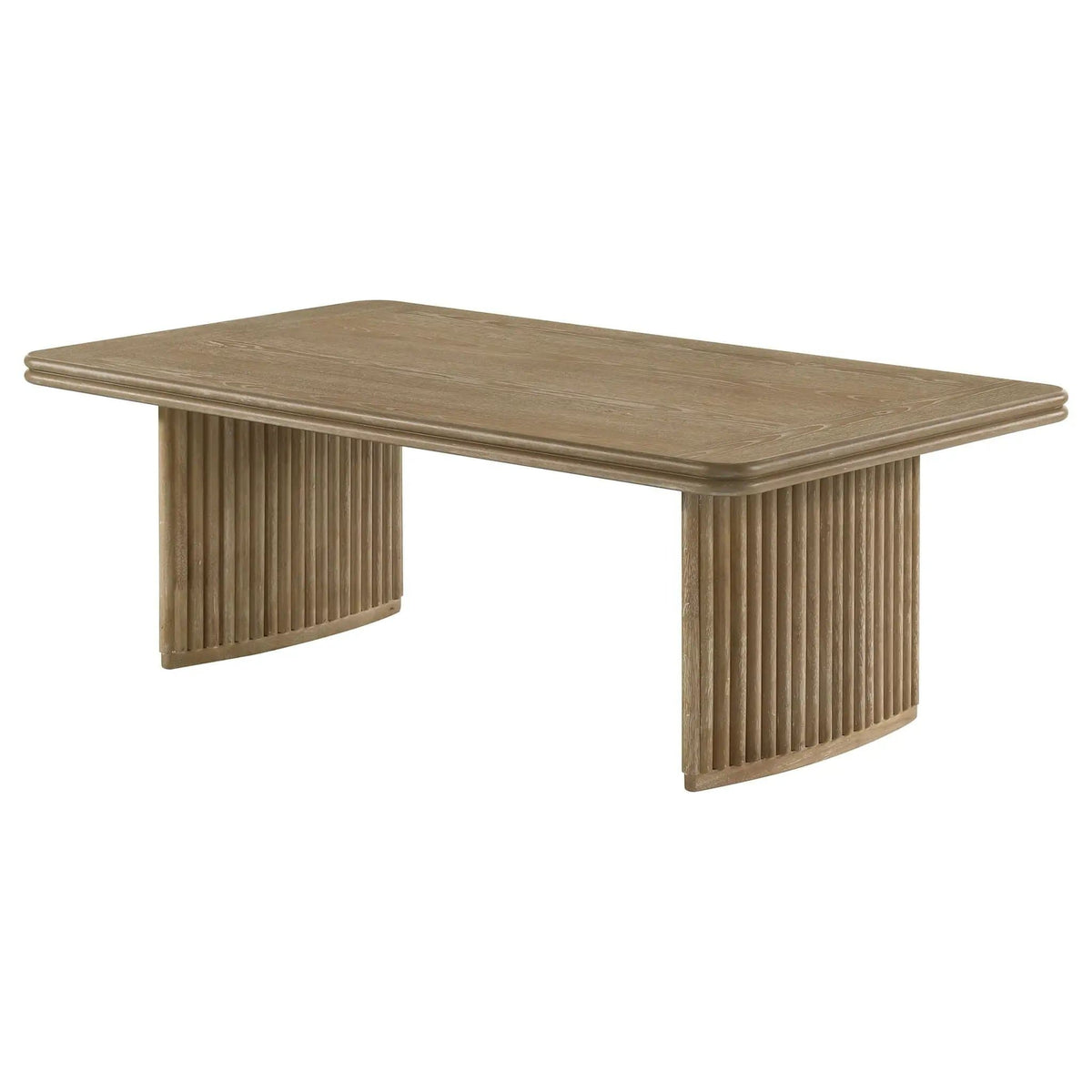 Adina Rectangular Wood Coffee Table Distressed Light | 47 x 26.75 x 16.25 in | Engineered Wood & Veneer | Brown