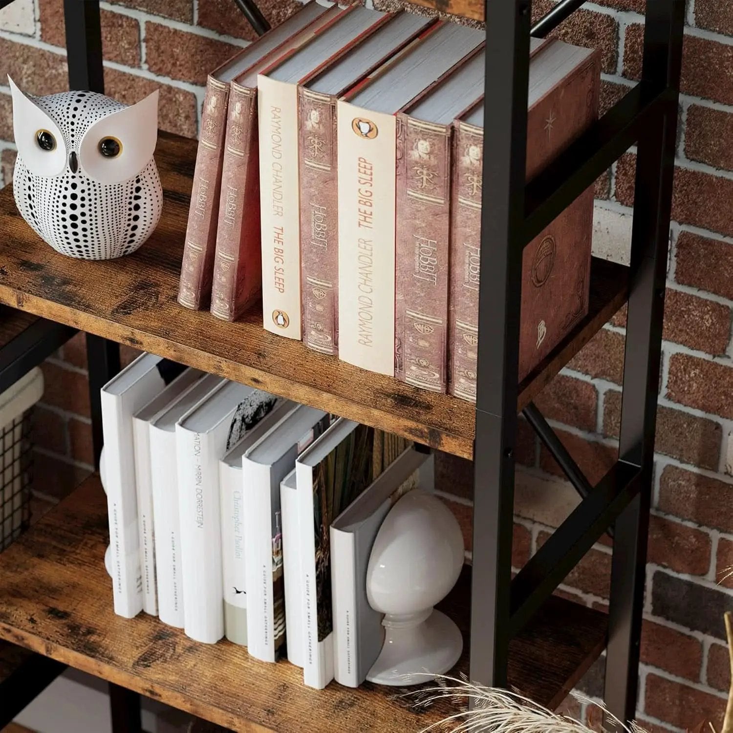 Triple Wide 5 Tier Industrial Bookshelf Matte Black from PriceLows™