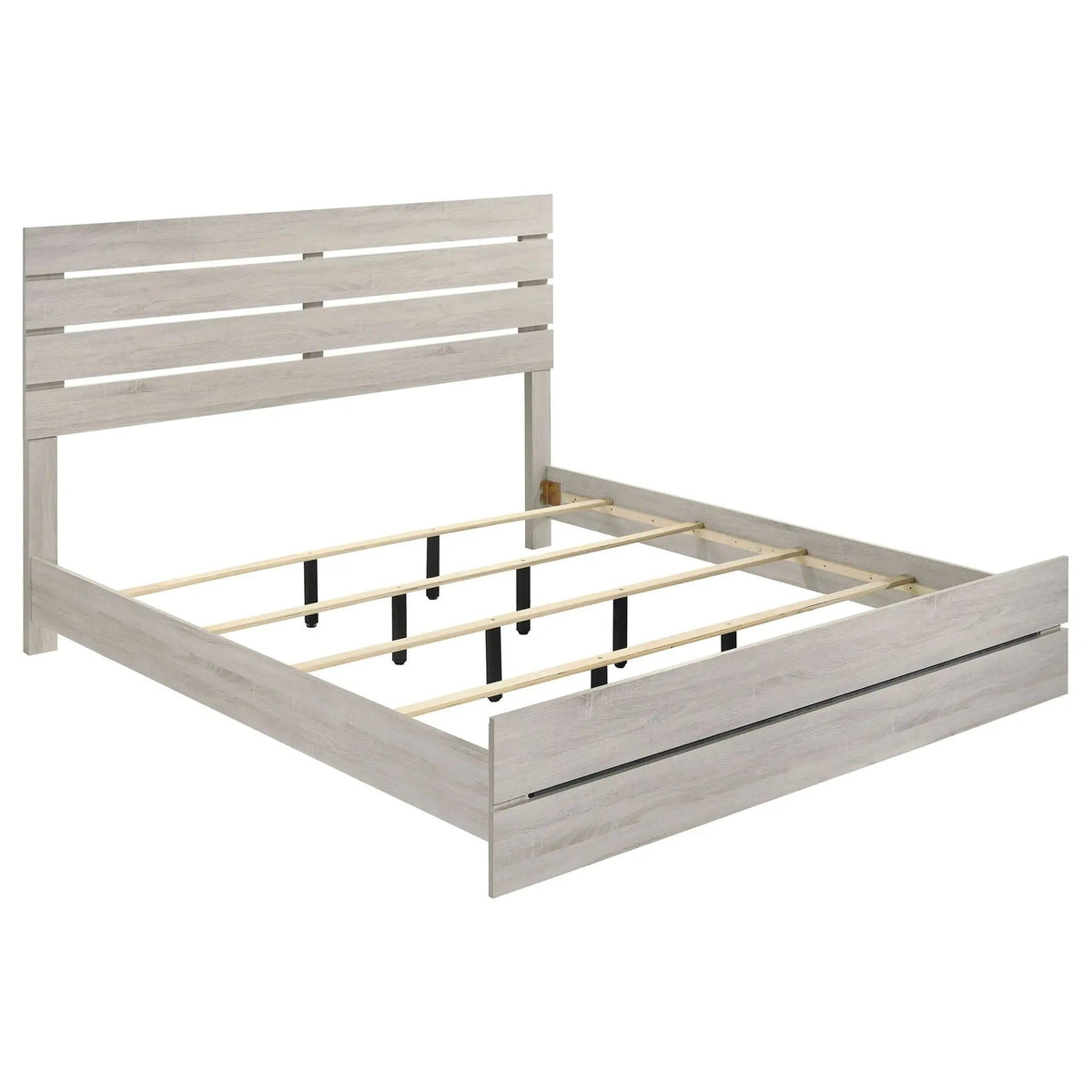 Brantford Wood Eastern King Panel Bed Coastal | 78.75 x 85.75 x 52.25 in | Engineered Wood & Veneer | White