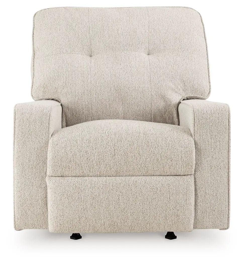 Rocker Recliner | Track Arms | Easy Pull Tab | Transitional Style