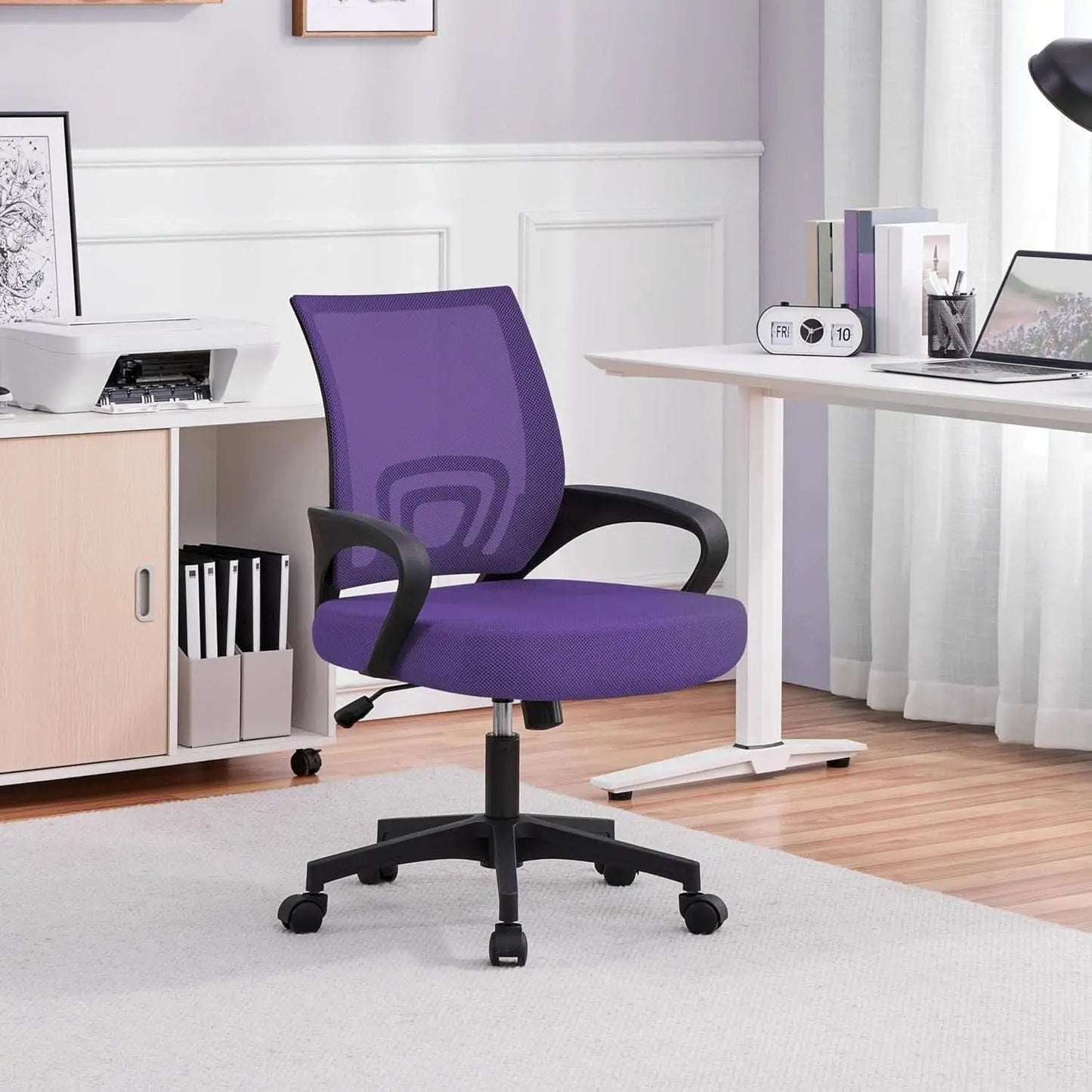 Ergonomic Purple Mesh Office Chair With Lumbar Support from PriceLows™