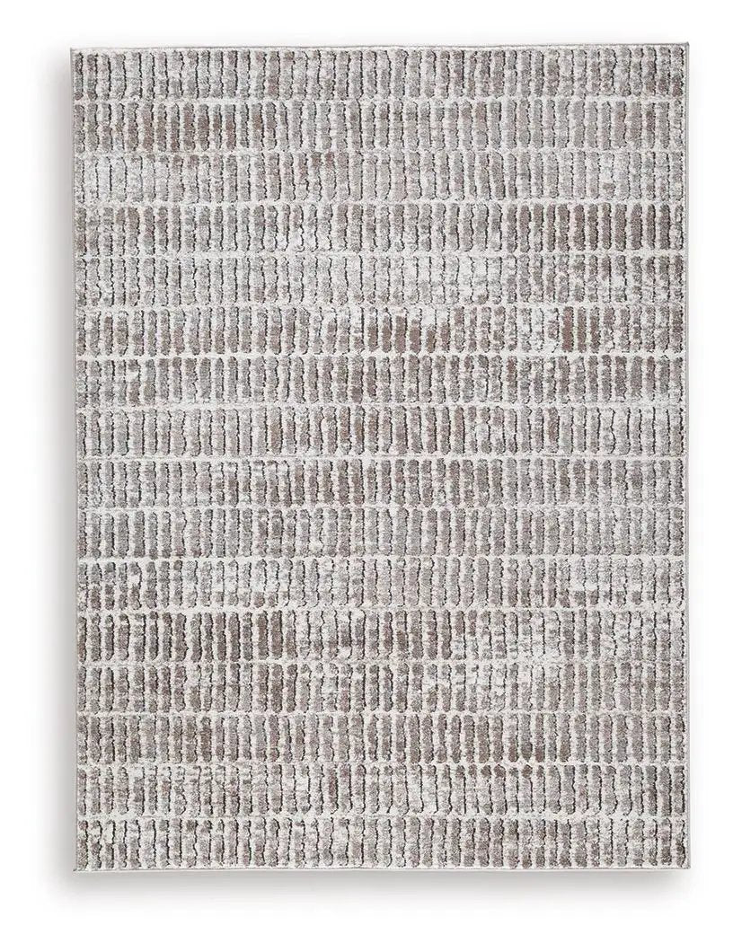 Fuadwick Area Rug | 94 x 120 Inch | Classic Stripe Pattern | Contemporary Style