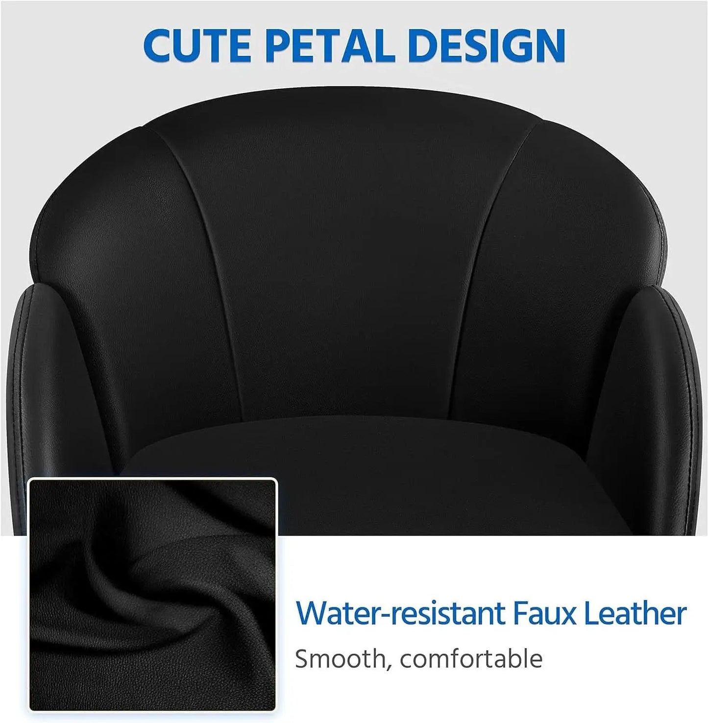 Black Velvet Upholstered Swivel Desk Chair For Office from PriceLows™