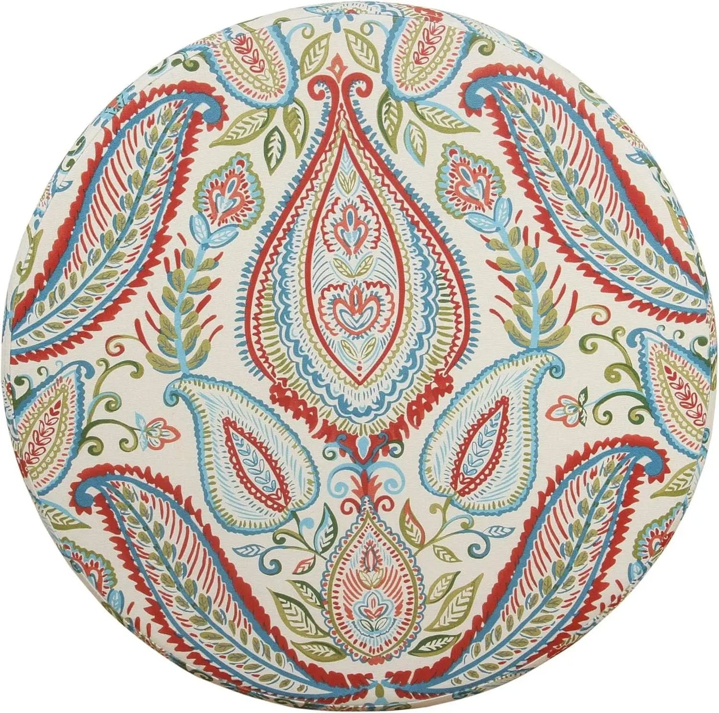 Large Upholstered Round Storage Ottoman Living Room from PriceLows™