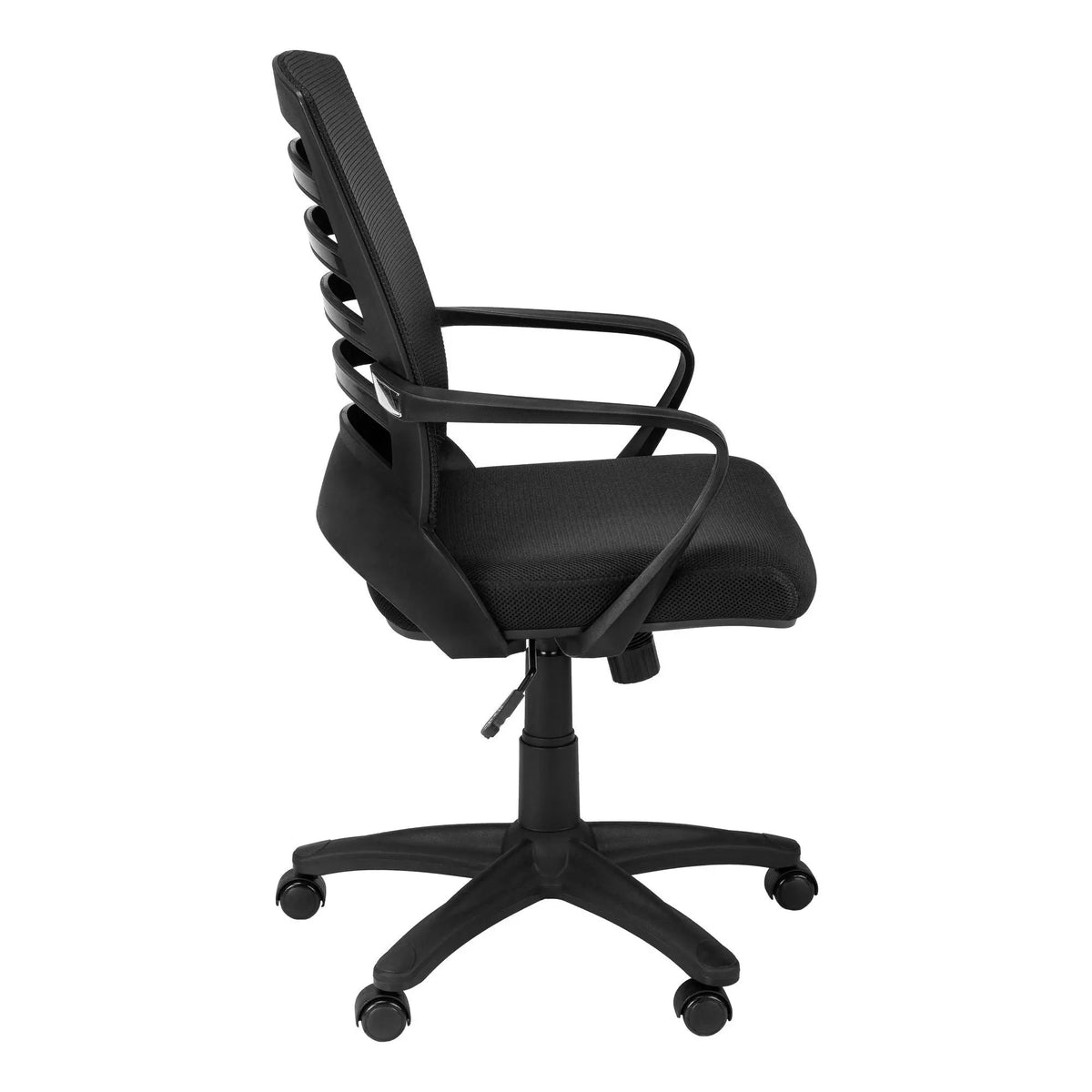 Ladder-Back Office Chair | Mid-Back Ergonomic Design | Adjustable Height | Armrests