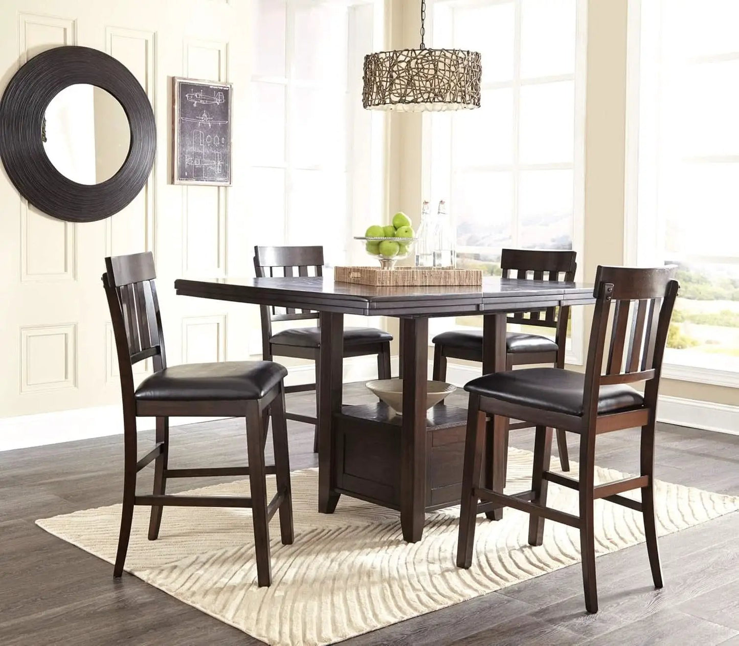 Haddigan 24 Inch Dark Brown Upholstered Bar Stool Set Of 2 from PriceLows™
