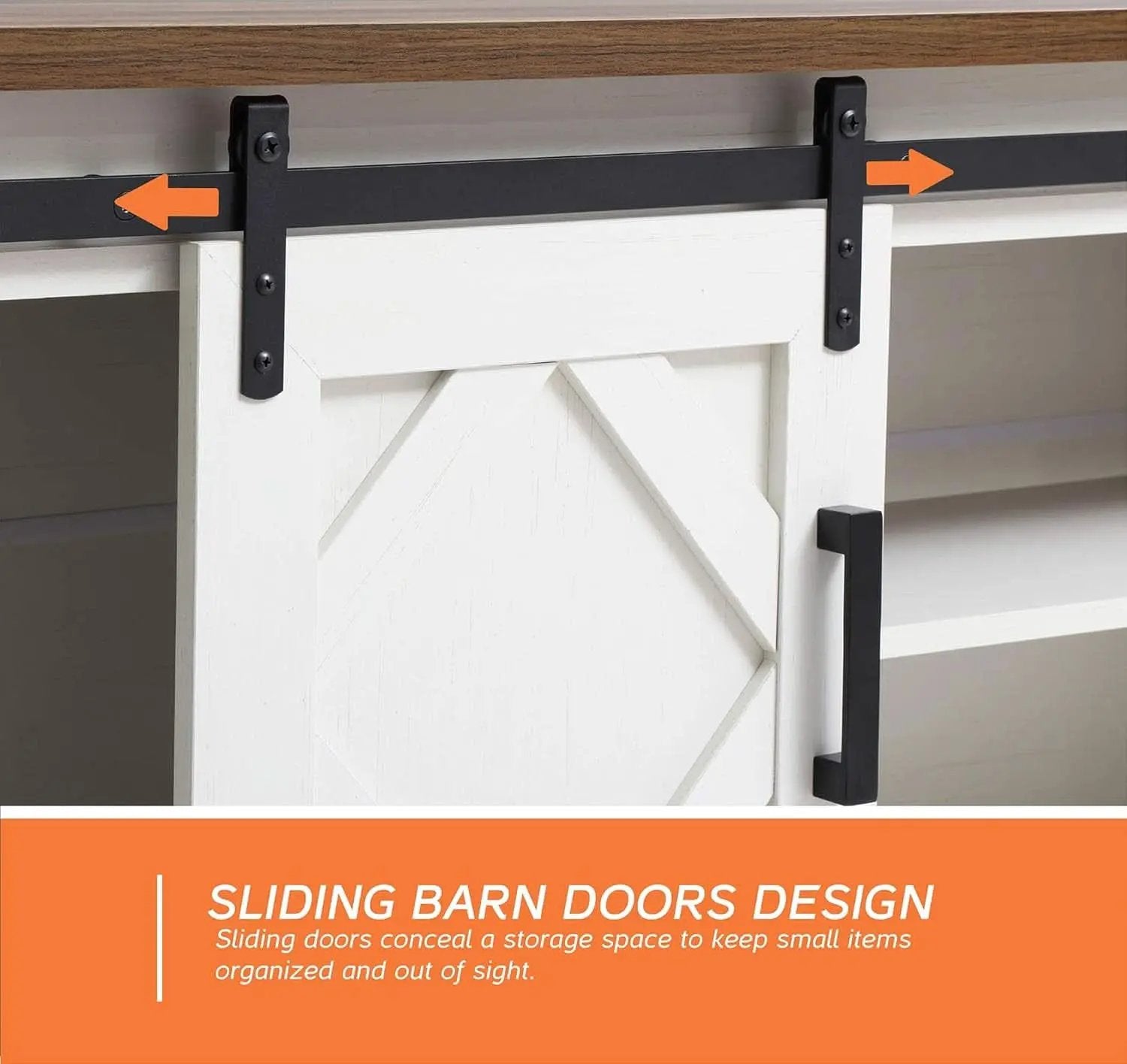 Modern Farmhouse 3 In 1 TV Stand For Up To 95 Inch TVs Wood from PriceLows™