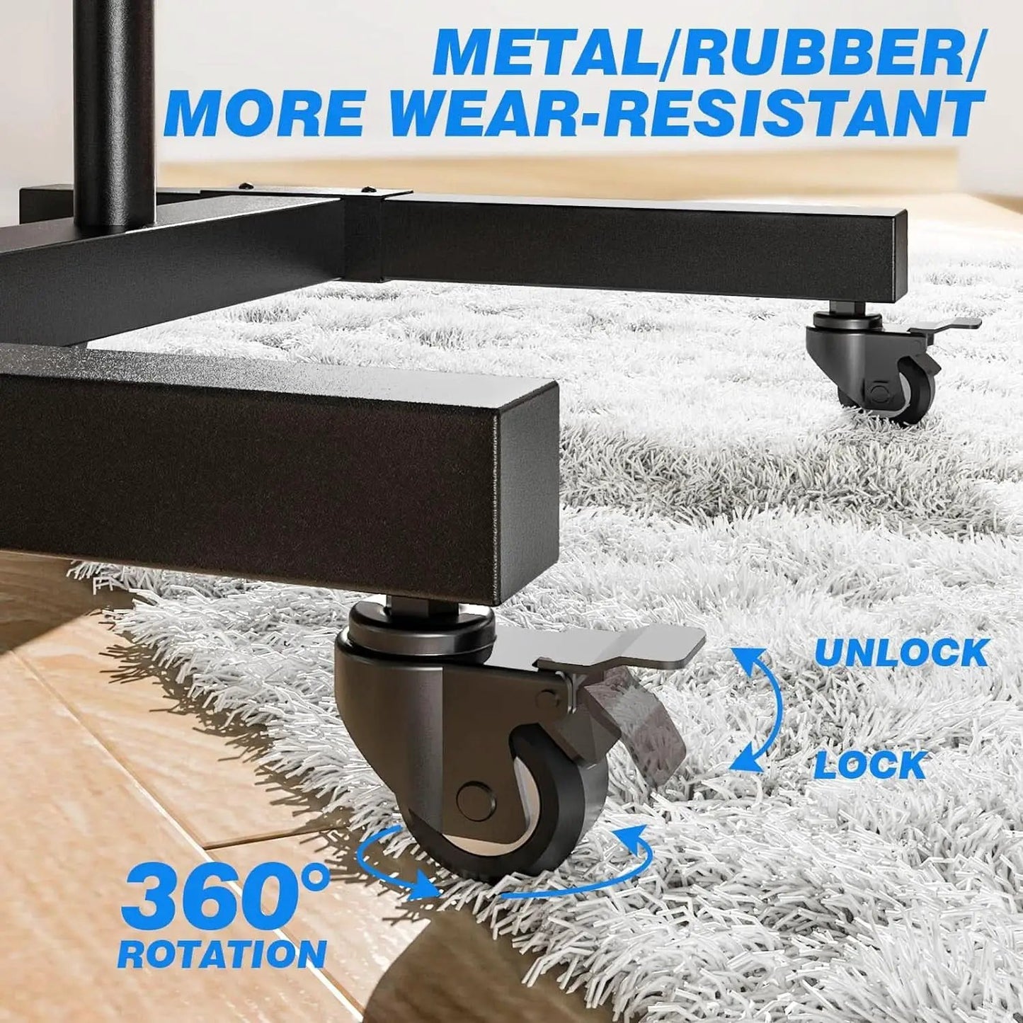 Height Adjustable Mobile TV Cart For 32 To 83 Inch Screens With Locking Wheels from PriceLows™