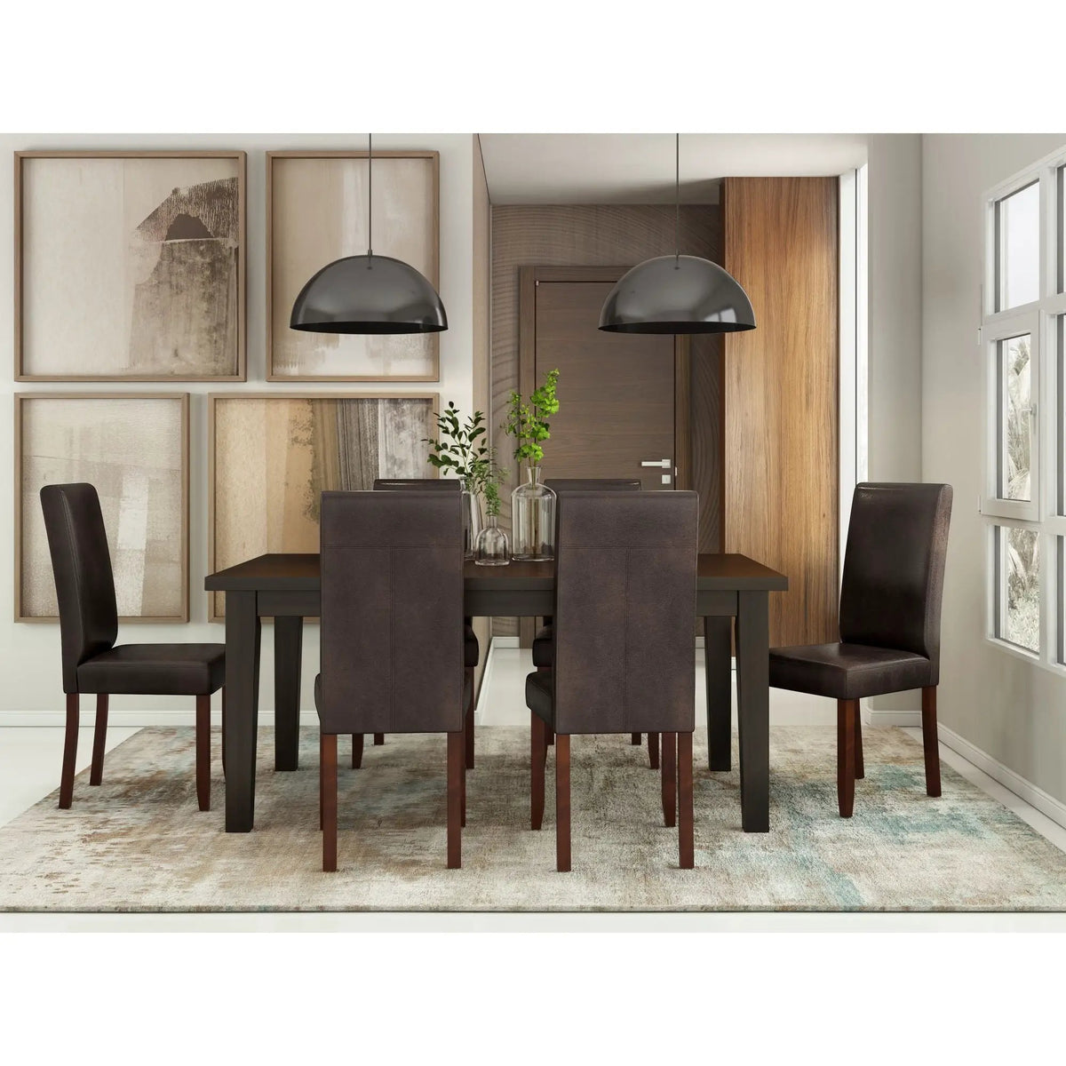 Acadian Parson Dining Chairs | Set Of 2 | Upholstered Seats | Solid And Engineered Wood