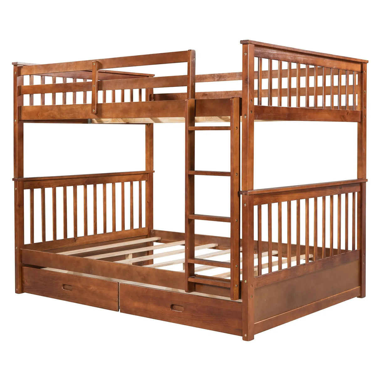Bunk Bed With Ladders | 2 Storage Drawers | Space-Saving Design | Sleepover Ready