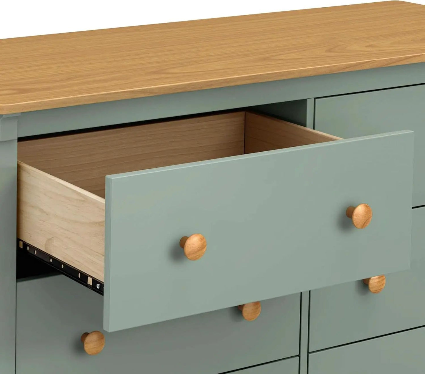 Shea Six Drawer Dresser Light Sage And Honey For Nursery from PriceLows™