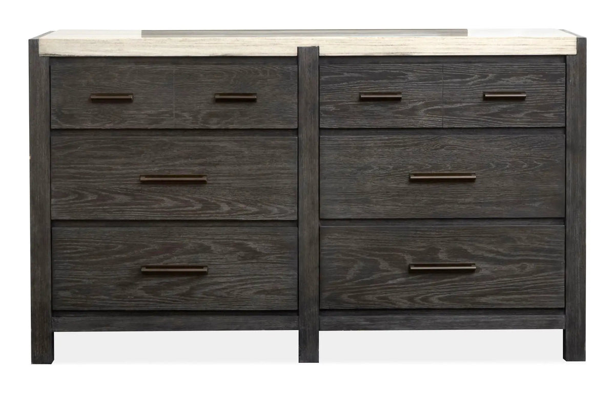 Plum Creek Drawer Dresser | 68 Inch Width | Seasonless Style | Tranquil Elegance