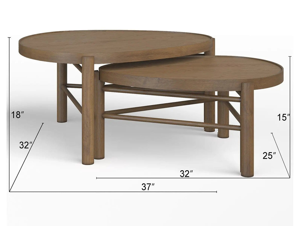 Hadleigh Nesting Cocktail Table | 2 Pieces | Wood | Home