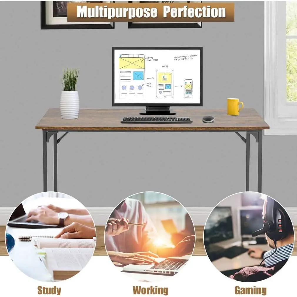 48 Inch Modern Black Computer Desk For Small Spaces from PriceLows™
