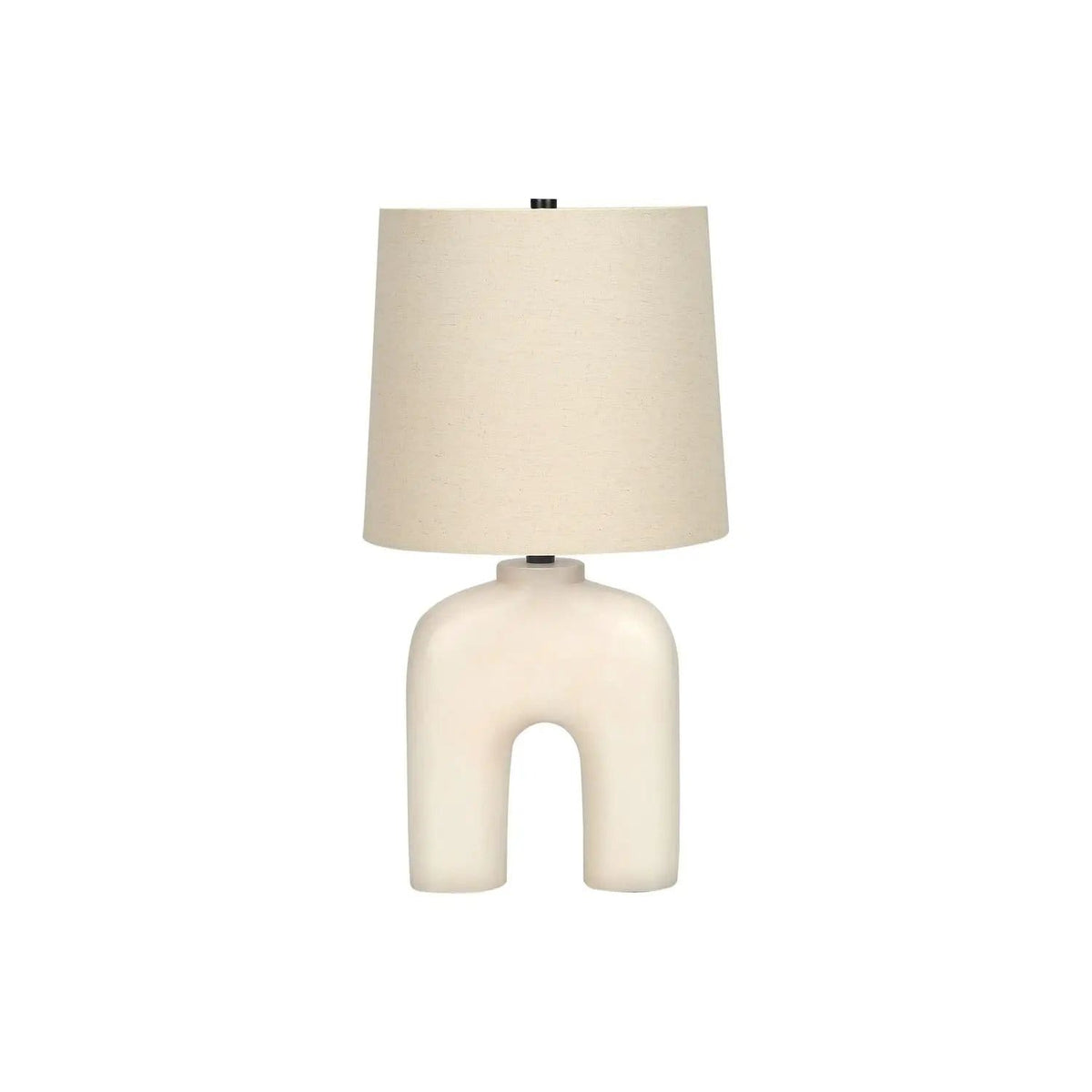 Lighting, Table Lamp, Resin, Modern - | 13.5 x 13.5 x 25 in | Linen & Resin | Cream