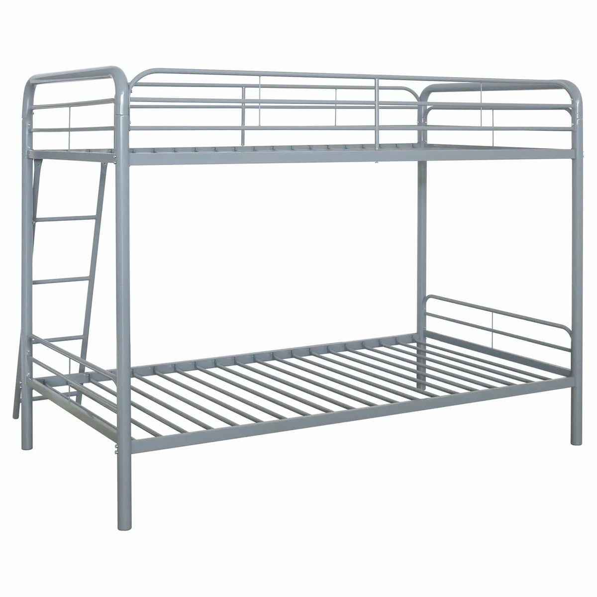 Carson Metal Twin Over Twin Bunk Bed Glossy | 78 x 41.5 x 61.25 in | Metal | Silver