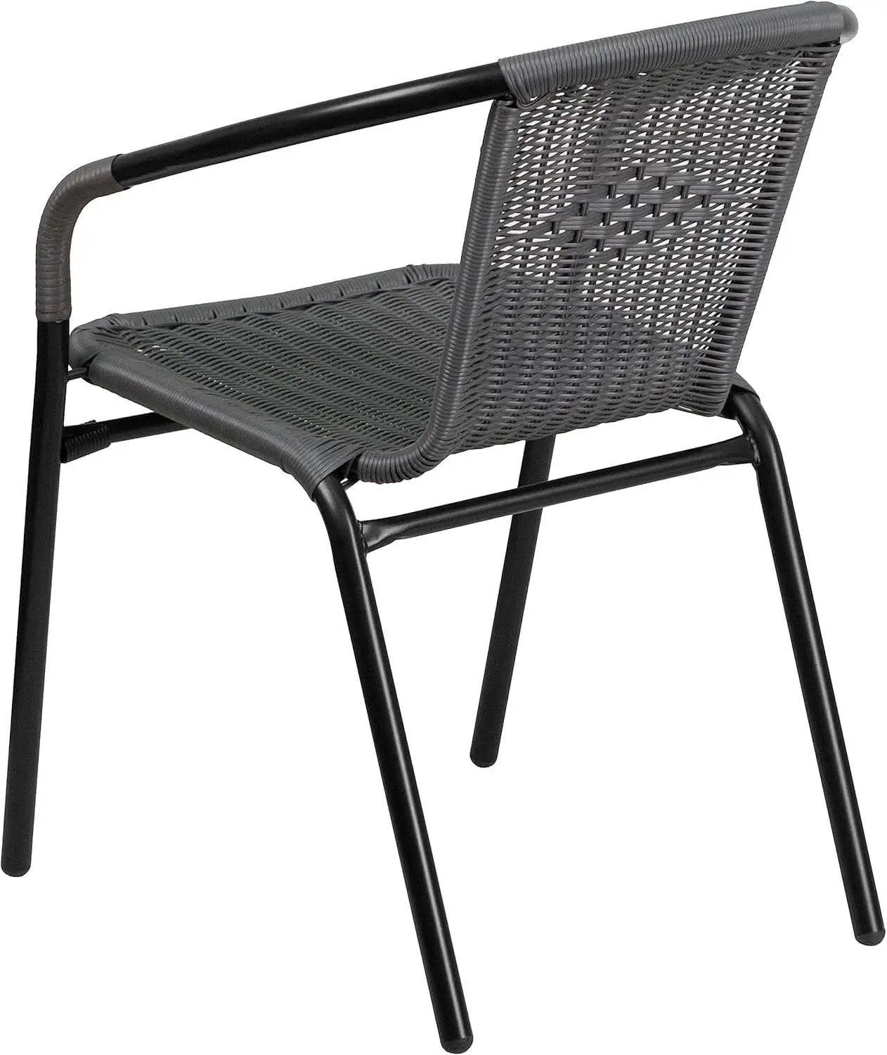 Modern Stackable Rattan Dining Chairs Set for Outdoor from PriceLows™