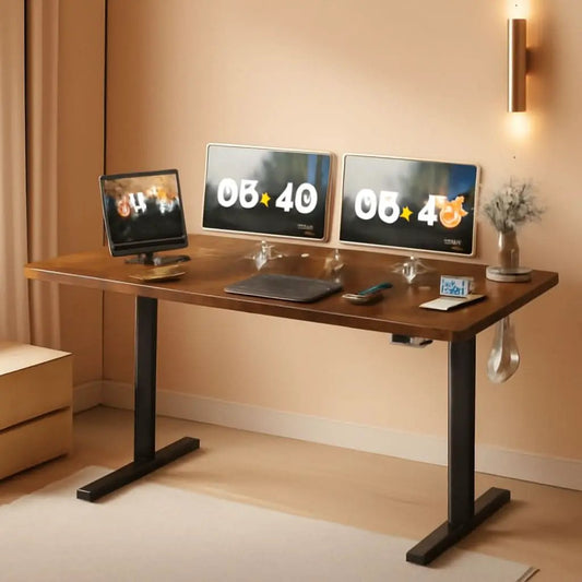 Electric Height Adjustable Standing Desk 55 X 24 Inch With Memory Presets from PriceLows™