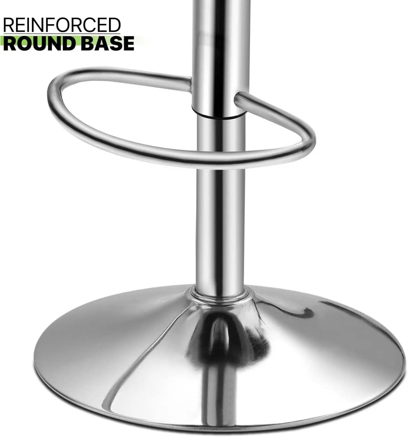 Height Adjustable Grey PU Leather Bar Stools Set Of 2 from PriceLows™