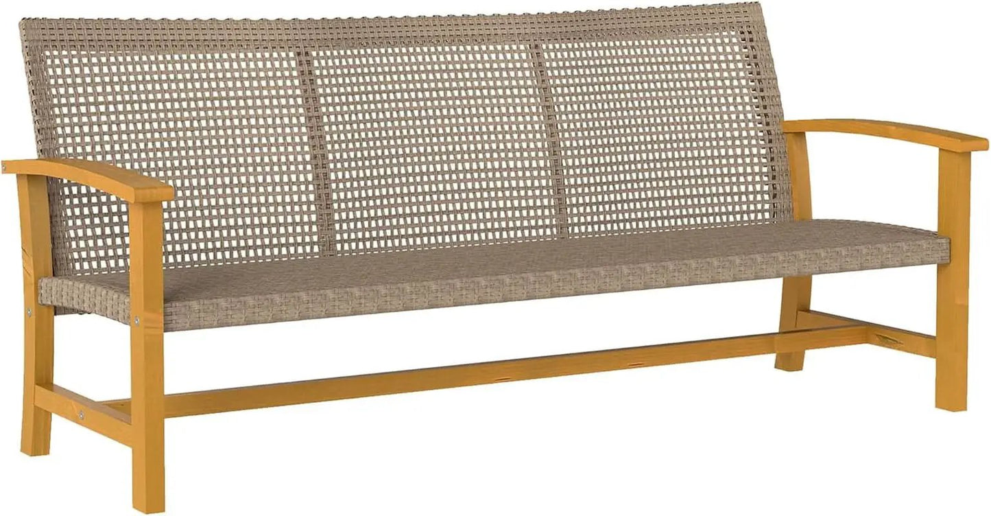 Spacious Wicker Outdoor Couch for Three Comfortable Seats from PriceLows™