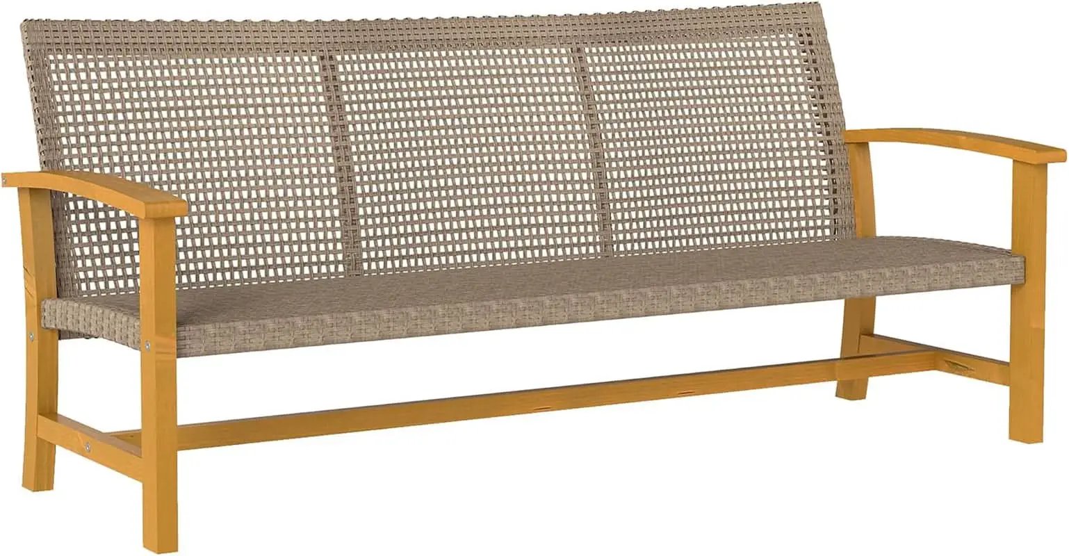 Spacious Wicker Outdoor Couch for Three Comfortable Seats from PriceLows™