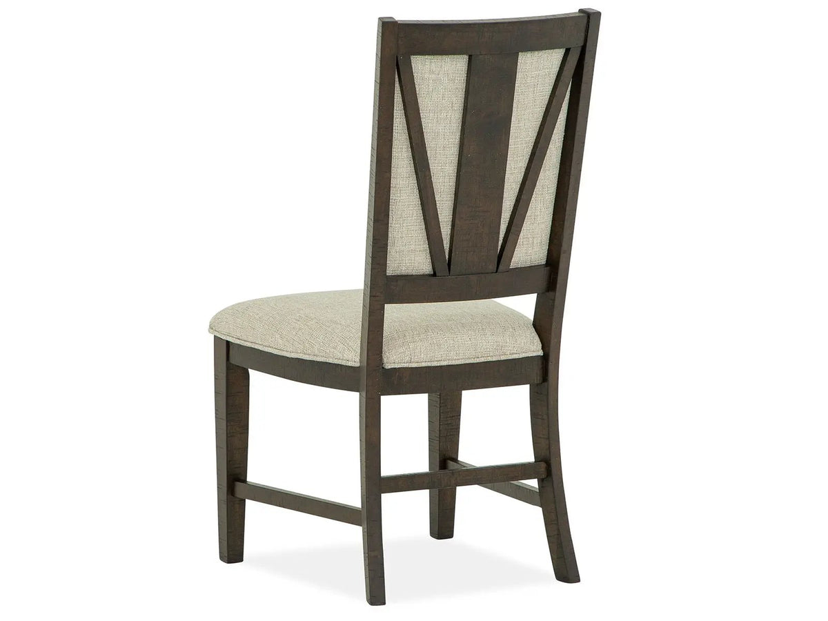 Westley Falls Step Up Side Chair With Upholstered Seat & Back (Set of 2) | 24 x 19.75 x 39.75 in | Metal & Veneer | Graphite