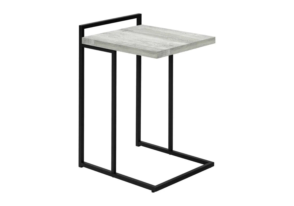 Versatile C-Shaped Accent Table | Metal Base | Generous Tabletop | Portable And Lightweight