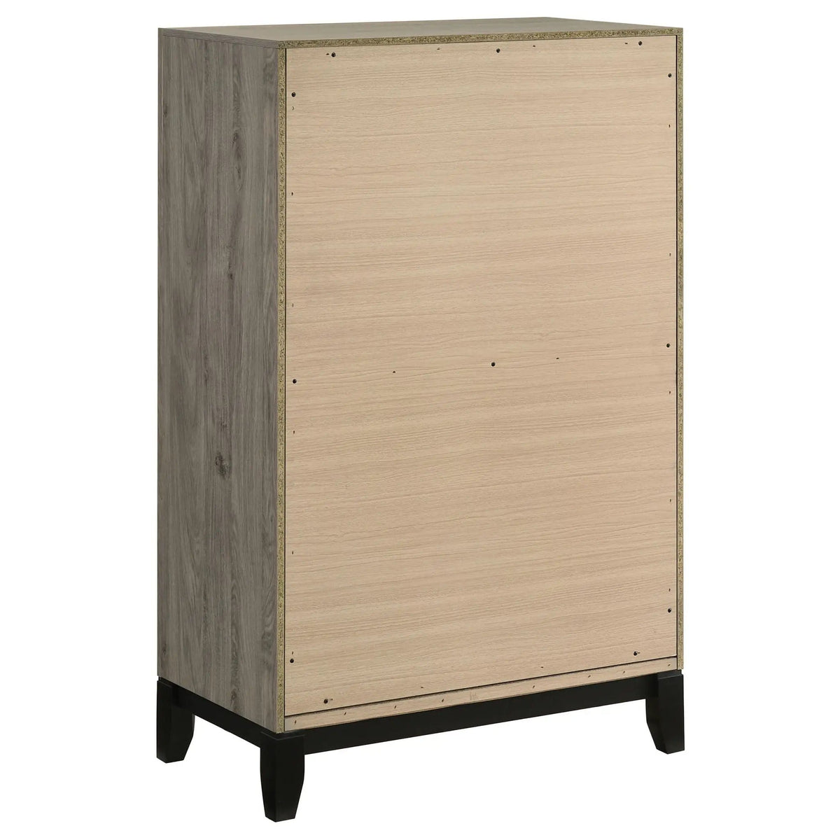 Valen 5-drawer Bedroom Chest of Drawers Light | 31.25 x 16.25 x 50.5 in | Rubberwood & Engineered Wood | Taupe