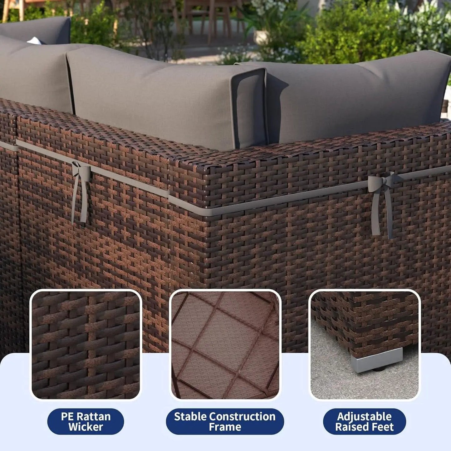 7 Piece Outdoor Sectional Patio Set With Waterproof Cover from PriceLows™